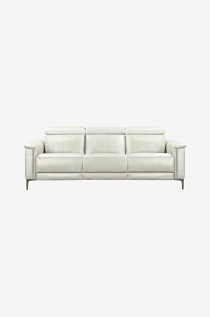 Loft24 - Sofa 3-personers sofa med 2 manuelle hvilestole Lund - Hvid - 3-pers. sofaer - Fra Homeroom