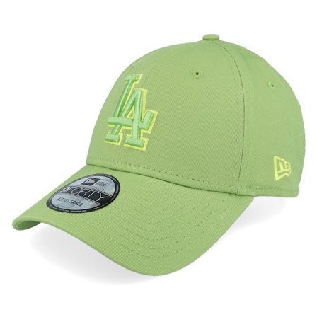 New Era - MLB Green adjustable Czapka Z Daszkiem - Los Angeles Dodgers Team Outline 9FORTY Green Adjustable @ Hatstore