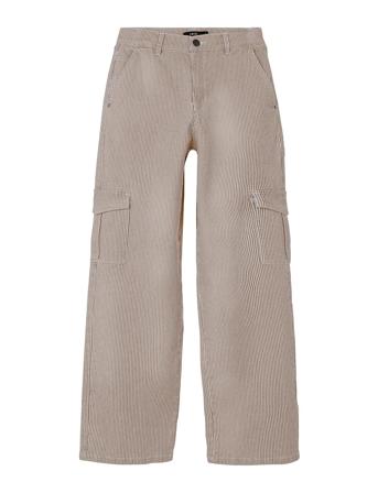Nlfricte Twi Nw Wide Cargo Pant Cargo Pants Beige LMTD*Betinget Tilbud