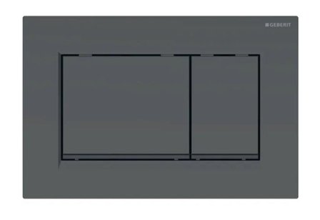 Geberit Sigma 30 Spyleplate matt, svart, plast, Baderom