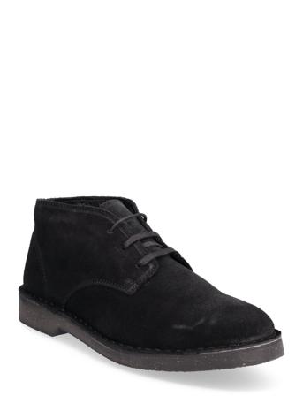 Slhriga Warm Suede Desert Boot B Black Selected Homme