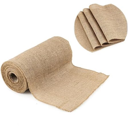 30cm x 2m leveä pellavapöytien koristelu hamppuverkko juutti