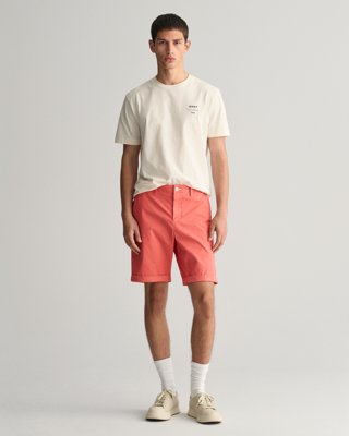 GANT - Solblekede shorts til herre sunset pink