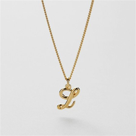 L Vintage Letter Halskette