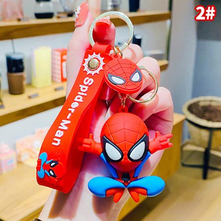 Marvel Spiderman Anime Figurer Nyckelring Tecknad Spindel Docka Ke - spot sale Röd
