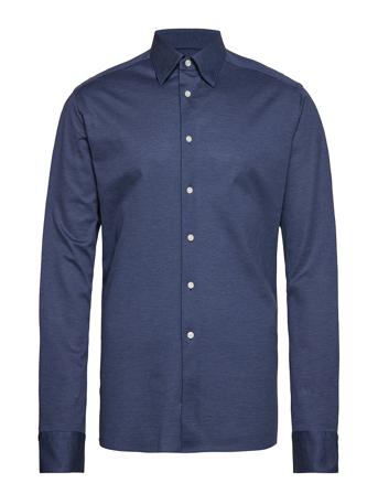 Polo Popover Shirt - Short Sleeved Skjorte Uformell Blå Eton