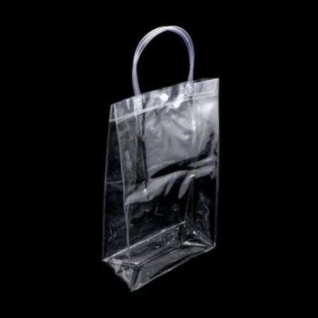 Gjennomsiktig Tote Bag PVC Transparent Shopping Bag Håndveske Oppbevaringsgavepose C
