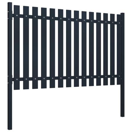 Vidaxl Staketpanel Antracit 174,5x100 Cm Pulverlackerat Stål Antracit
