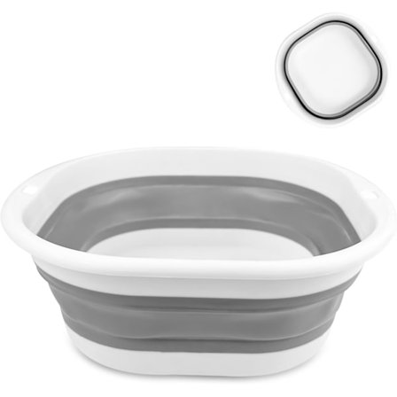 Foldbart Bassin, Vaskebalje, Plastspand, Udtrækkelig Spand, Husholdningsbassin, Foldbart Vaskebassin, Lille Bassinspand, til Badeværelse, Køkken, Have