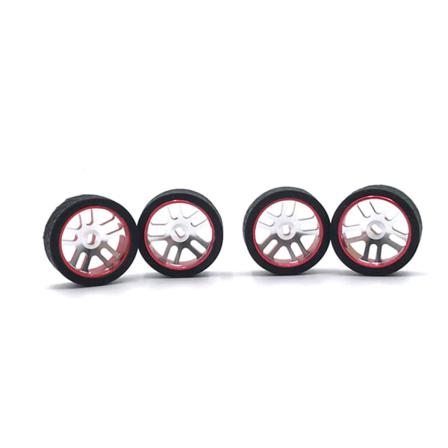 Paket Med 4 1/28-fjärrkontrollmodell Racing-däck