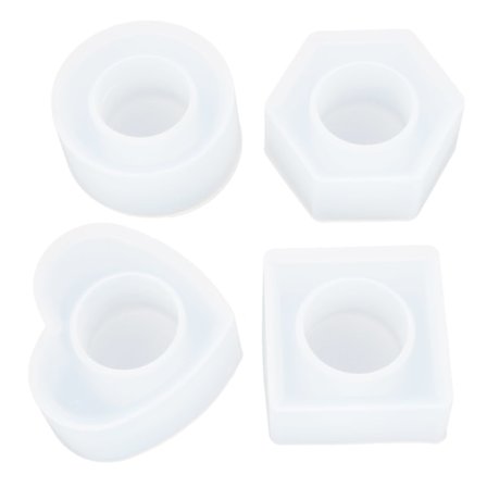 Kristall Epoxy Förvaringslåda Form DIY Hexagon Rund Kvadrat Matduk Spänne Silikon Dö