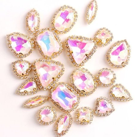 Pärlor Diamantglaskristall 4 4