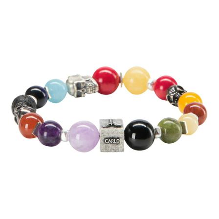 Carlo Colucci, Armband eleges, Farbmix Music Paars, unisex, Maat:ONE Size