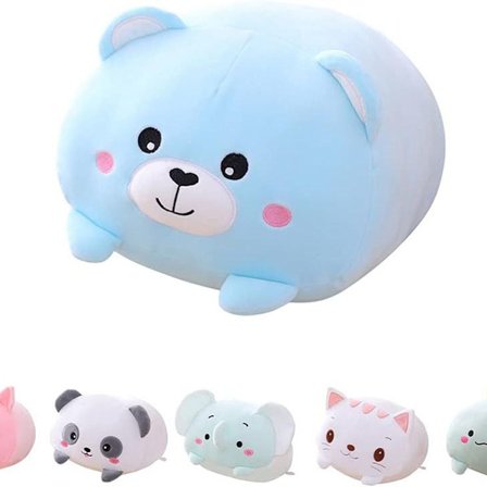 Dyrepute gris plysjleketøy bamse dukke katte pute bamse KLB