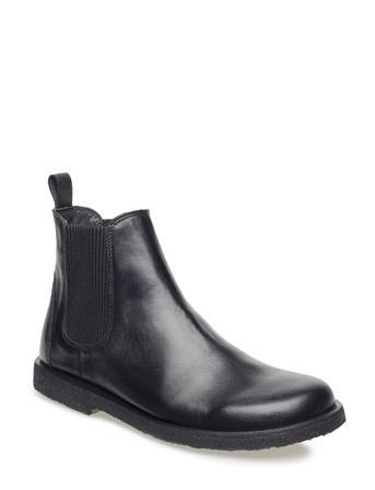 Booties - Flat - With Elastic Shoes Chelsea Boots Svart ANGULUS