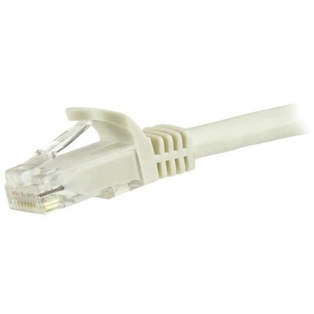 StarTech 1.5m CAT6 Ethernet Cable, 10 Gigabit Snagless RJ45 650MHz 100W PoE Patch Cord, CAT 6 10GbE UTP Network Cable w/Strain Relief, White, Fluke