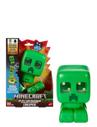 Minecraft Minecraft My Pet Creeper Interactive Toy Action Figure With Lights, Sounds & Exploding Action - Green - ONE SIZE