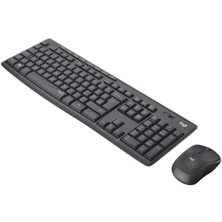 LOGITECH - Tangentbordskombination - Trådlös mus och tyst - MK295