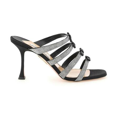 Aquazzura tali mules Sort, Dame Sandaler med hæl, Størrelse: 36 EU
