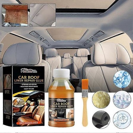 Auton kattoverhoilun liima, nopeasti kuivuva, jälkiä jättämätön liima