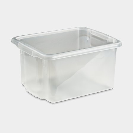 Caixa de arrumação Nordiska Plast Nordic, transparente, 410 x 330 x 225 mm, 23 litros