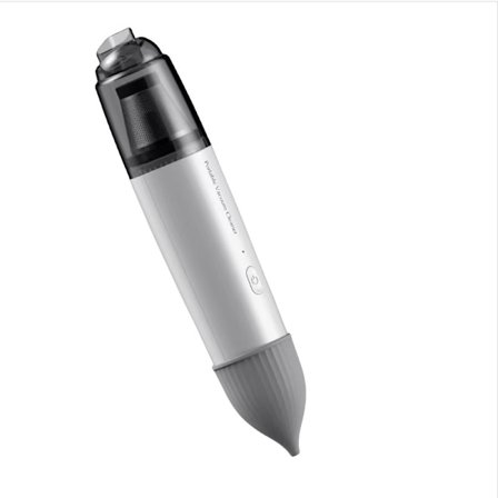 Ledningsfri Mini Bærbar Mide Støvsuger - Hvid Plastiknet + Blæsedyser