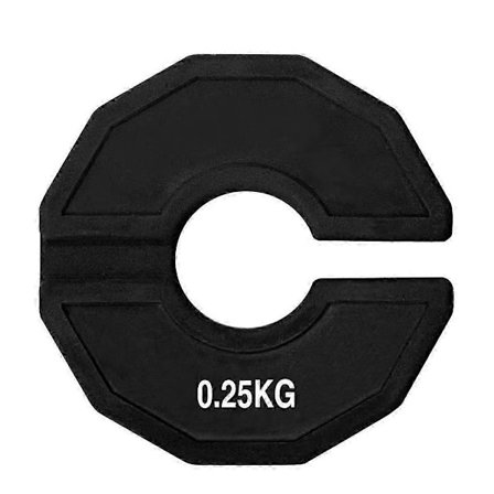 Gym Micro-Vikter Hantel Fraktionella Viktplattor Gummi Fraktionella Viktplattor Add-on Ändring Svart 0.25kg