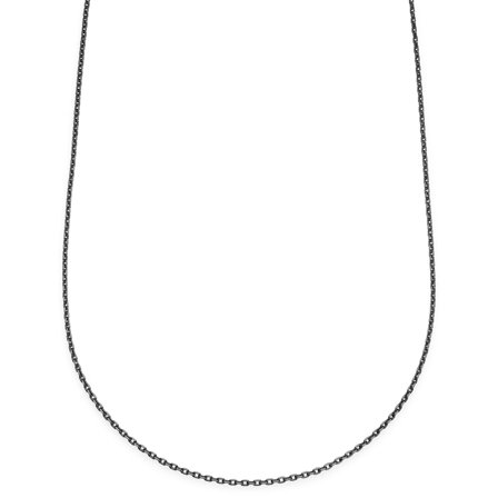 Essentials | 2 mm Gunmetal Black Cable Chain Necklace for Men - Chain necklaces