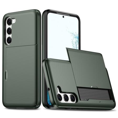 Samsung Galaxy S23 -kuori korttipidikkeellä, vihreä