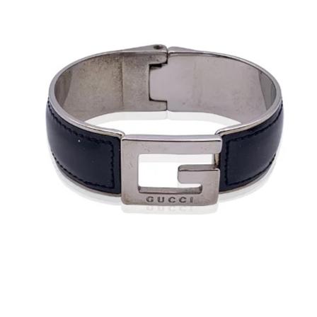 Gucci Vintage, Pre-owned Leather bracelets Zwart, unisex, Maat:ONE Size