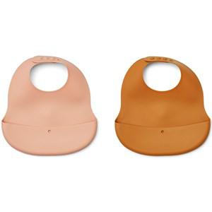 Liewood 2-Pack Tuscany Rose/Mustard Mix Ember Bibs One Size - Baby feeding - One size - Pink