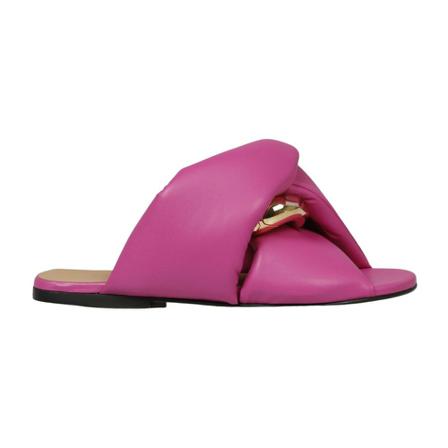 JW Anderson, Chain Sandals Różowy, Kobieta, Rozmiar: 36 EU