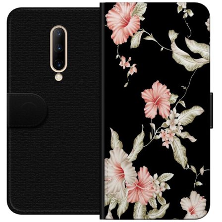Kompatibelt Plånboksfodral till OnePlus OnePlus 7 Pro Floral Pattern Black