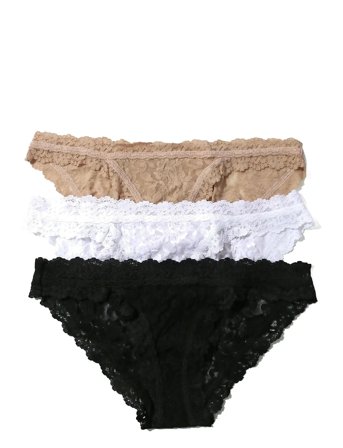 Hanky Panky | Hanky Panky Signature Lace, Original Rise Thong, 3 Pack | ONE SIZE