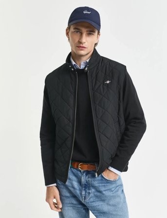 GANT Quilted Windcheater Vest - Black - XL