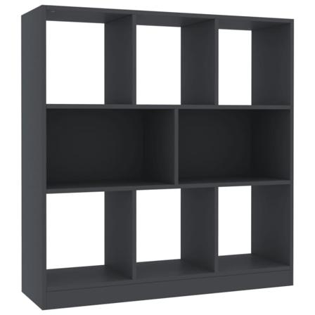 Vidaxl Bokhylla Grå 97,5x29,5x100 Cm Konstruerat Trä Grå