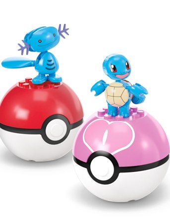 Mega Pokémon Water-Type Trainer Team Building Toy Kits With 2 Action Figures (79 Pieces) For Kids - Multi/patterned - ONE SIZE
