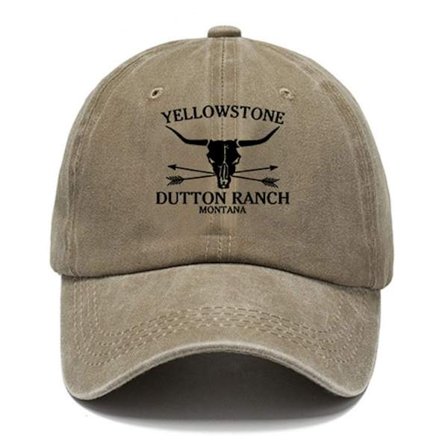 Brevbroderi Baseballkepsar Distressed Faded Hats KHAKI