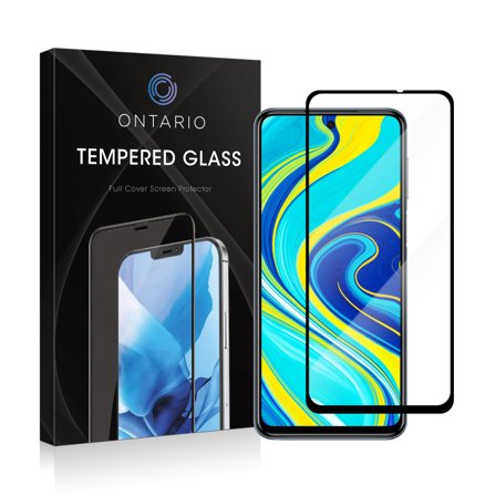 Ontario skjermbeskytter Xiaomi Redmi Note 9 Pro - Svart, herdet glass