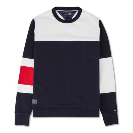 Tommy Hilfiger Awol Color Block C-Nk Blå, Herre Trøjer, Størrelse: S