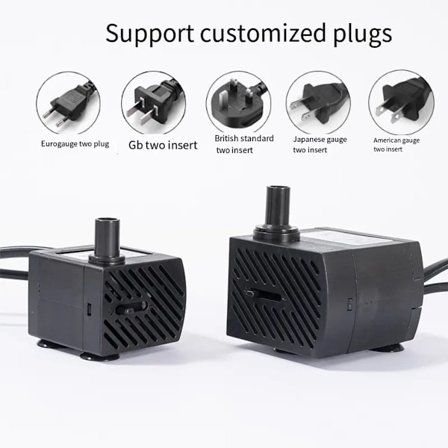 Mini nedsenkbar fontenepumpe - med LED-lys - 3 watt