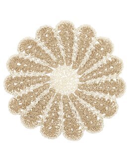 Dækkeserviet rund Fia Off-white