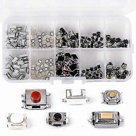 50 kpl Mikropainike 10-tyyppiä Kaukosäätimen painike SMD SMT Painike Mikrokytkin FK