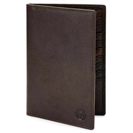 Montreal Brown Large Leather Card Travel Wallet for Men - Card Holders