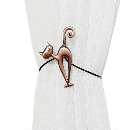 Gardinbånd Magnetisk Bred Anvendelse Legering Katteform Mini Draperiholder Husholdningsartikler