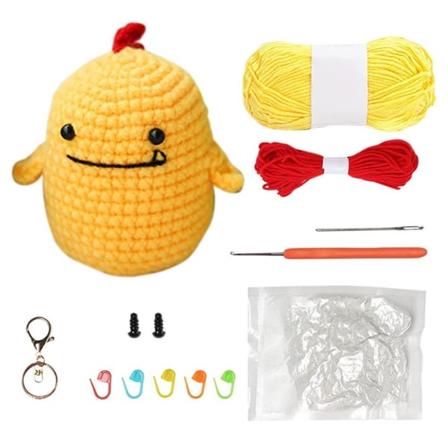 Heklesett DIY Håndlaget dukke GUL Yellow