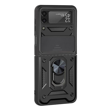 Telefonfodral Kompatibelt för Samsung Galaxy Z Flip 3 TPU Magnetisk Metallringfäste Stötskyddande Fodral