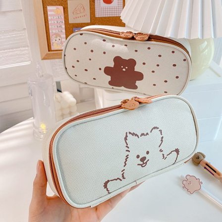 2 stk. penalhus med stor kapacitet, søde penalhuse i lærred med