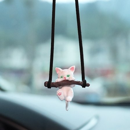 Swing Cat Doll Bilophæng Bil Interiør Tilbehør Bilophæng Bil Tilbehør Vedhæng