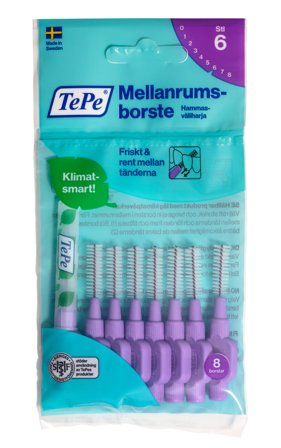 TePe mellomromsbørste 1,1 mm lilla 8 stk